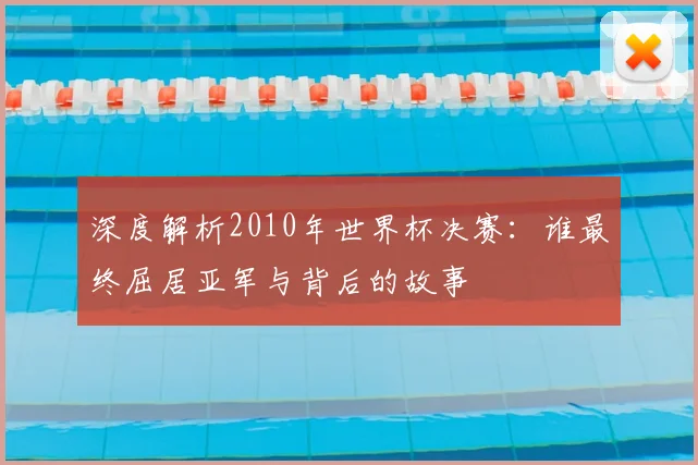 深度解析2010年世界杯决赛:谁最终屈居亚军与背后的故事